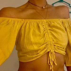 Yellow Off-the-shoulder Top
